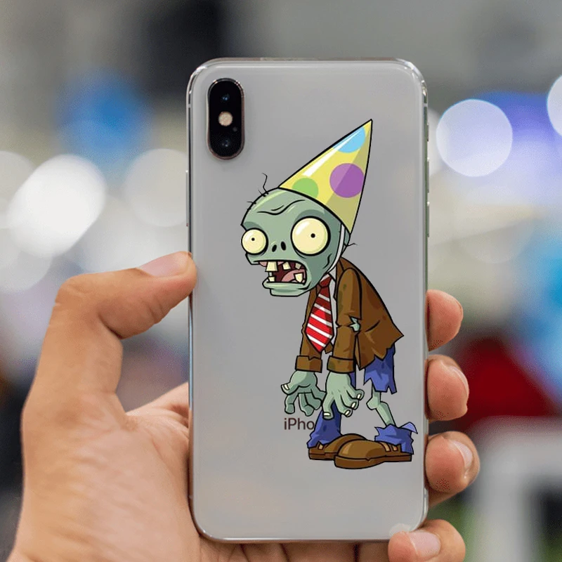 Мягкий Новый стиль Растения против Зомби для iPhone XS Max 4S 5C SE 6S 7 8 Plus XR Core Prime