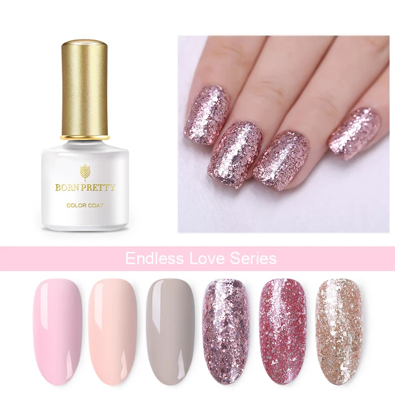 Гель лак Born Pretty для ногтей 6 мл/10 мл 1 бутылка|glitter gel|nail art uv gelnail glue |