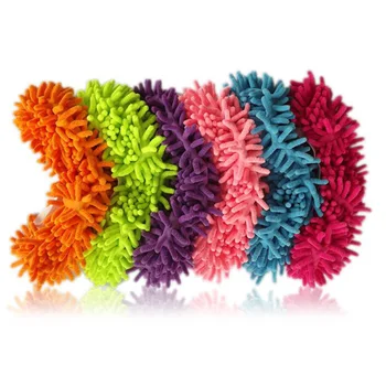 

Durable Chenille Fibre Washable Dust Mop Slippers Like Cleaning Cloth Like Shoes Convenient For Floor