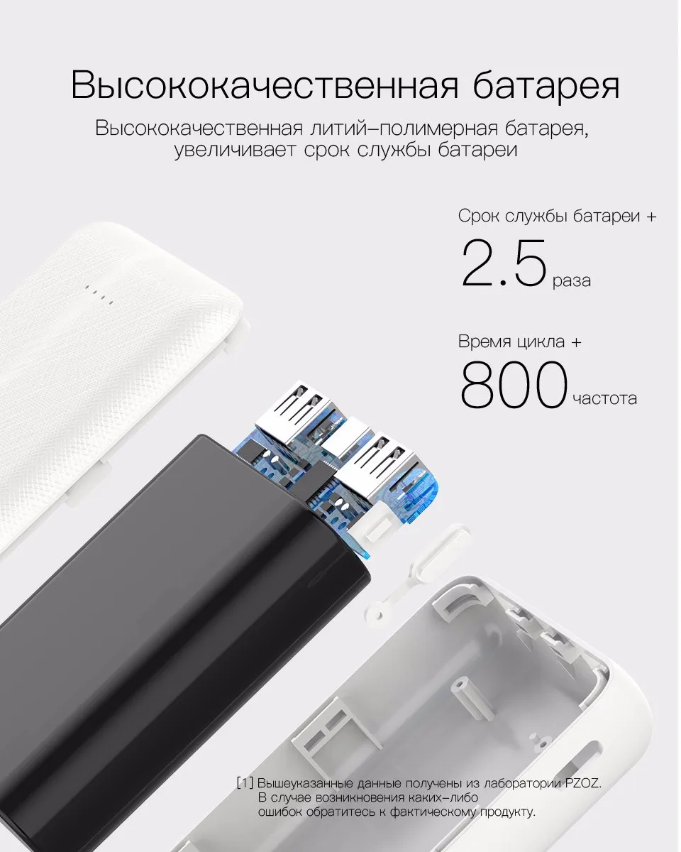 PZOZ Power Bank 10000 мАч Dual USB LED Мобильный телефон внешний аккумулятор 2.1A Быстрая зарядка powerBank для iphone 6 7 8 X XS MAX XR xiaomi портативное зарядное устройство повербанк портативная зарядка блок питания