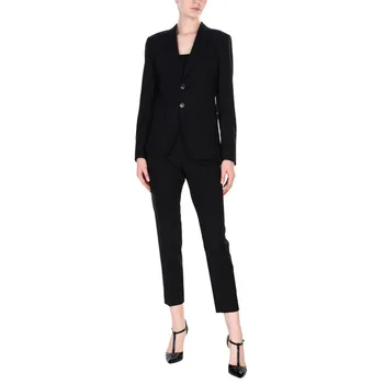 

women professional suits Elegant Black Party Suit Lady Work Business Casual Suit Custom Top + Pants