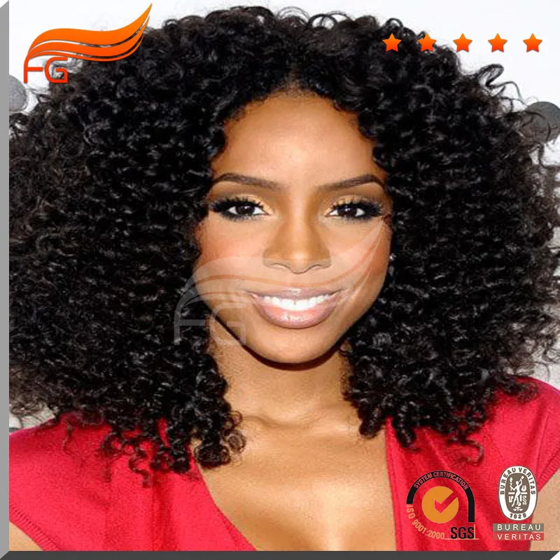 180 Density Kinky Curly Full Lace Wig Kelly Rowland Virgin