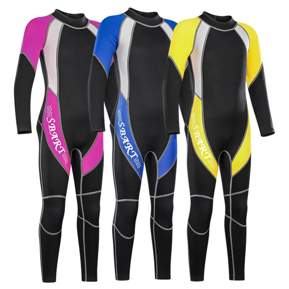 

Kids Diving Wetsuit kids Children One Pieces Long Sleeve 2mm Neoprene Swimwear Diving Suits Surfing Bodysuit