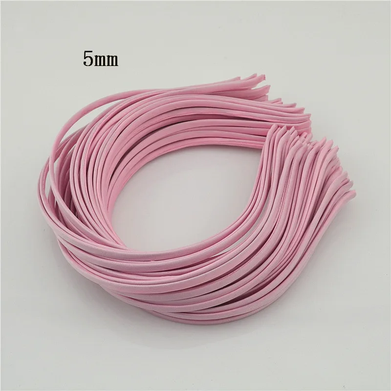 

Korean Girl 5mm Hair hoop Accessories headbands Satin ribbon covered metal Hair bands hair sticks clasp headwear 1pair FG022