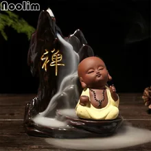 Маленький монах Backflow керамическая курильница «Будда» дзен керамический водопад ладан держатель кадильница для ароматерапии домашний декор