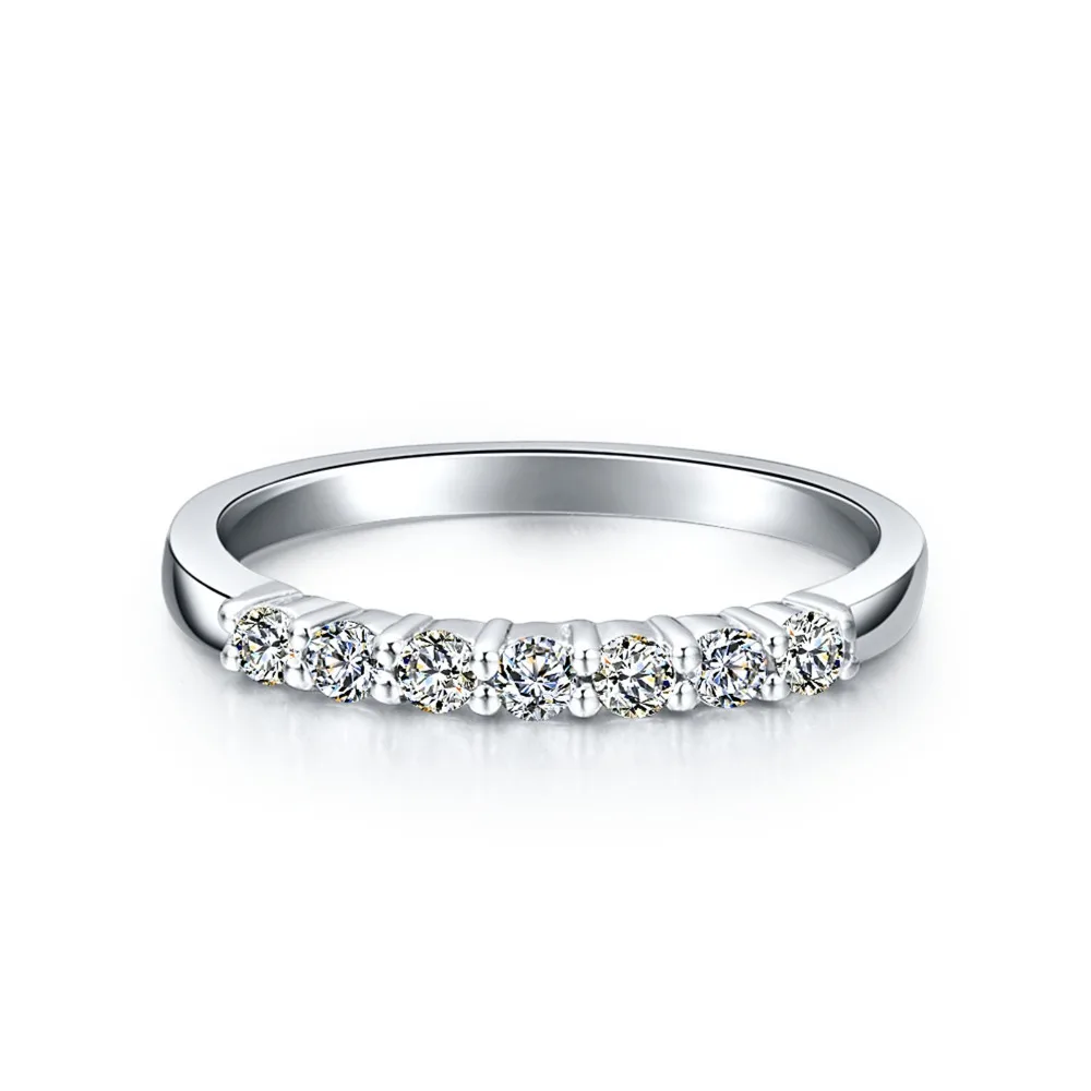 Sterling Silver Wholesale 7stone 925 Ring For Women Wedding Band