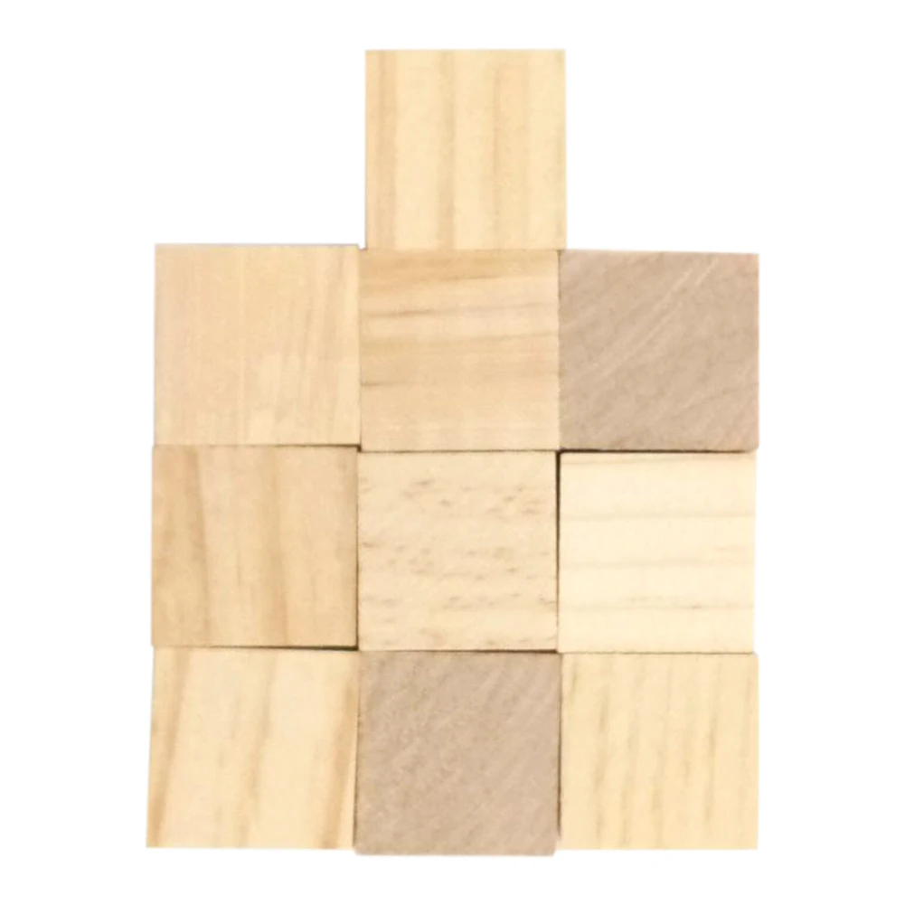 

Wooden Decoration Children Crafts Cubes Mini Square Blocks Toy DIY Embellishment Gift