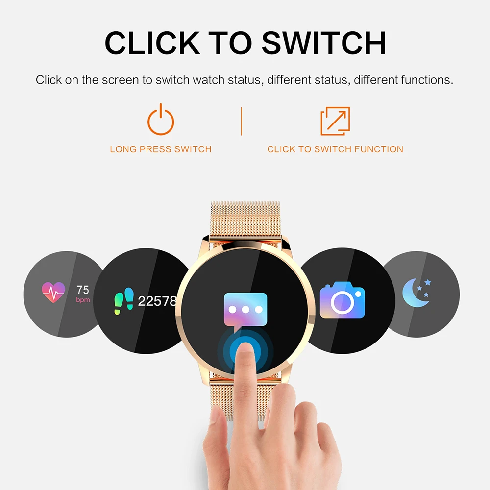 W1 Sport SmartWatch IP67 Waterproof Blood Pressure Heart Rate Monitor Funny Game Long-Standby Smart Watch For IOS Android OS