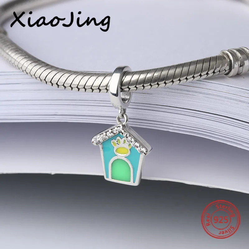 

Aliexpress recommend blue&green enamel little house charms beads 925 silver fit original European bracelet jewelry for women