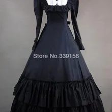 Классическое черное бальное длинное готическое платье "Виктория"