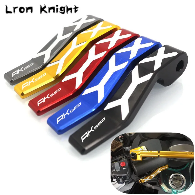 

For KYMCO AK550 AK 550 2017 2018 Scooter Motorcycle Accessories CNC Aluminum Stand Parking Brake Lever LOGO AK550
