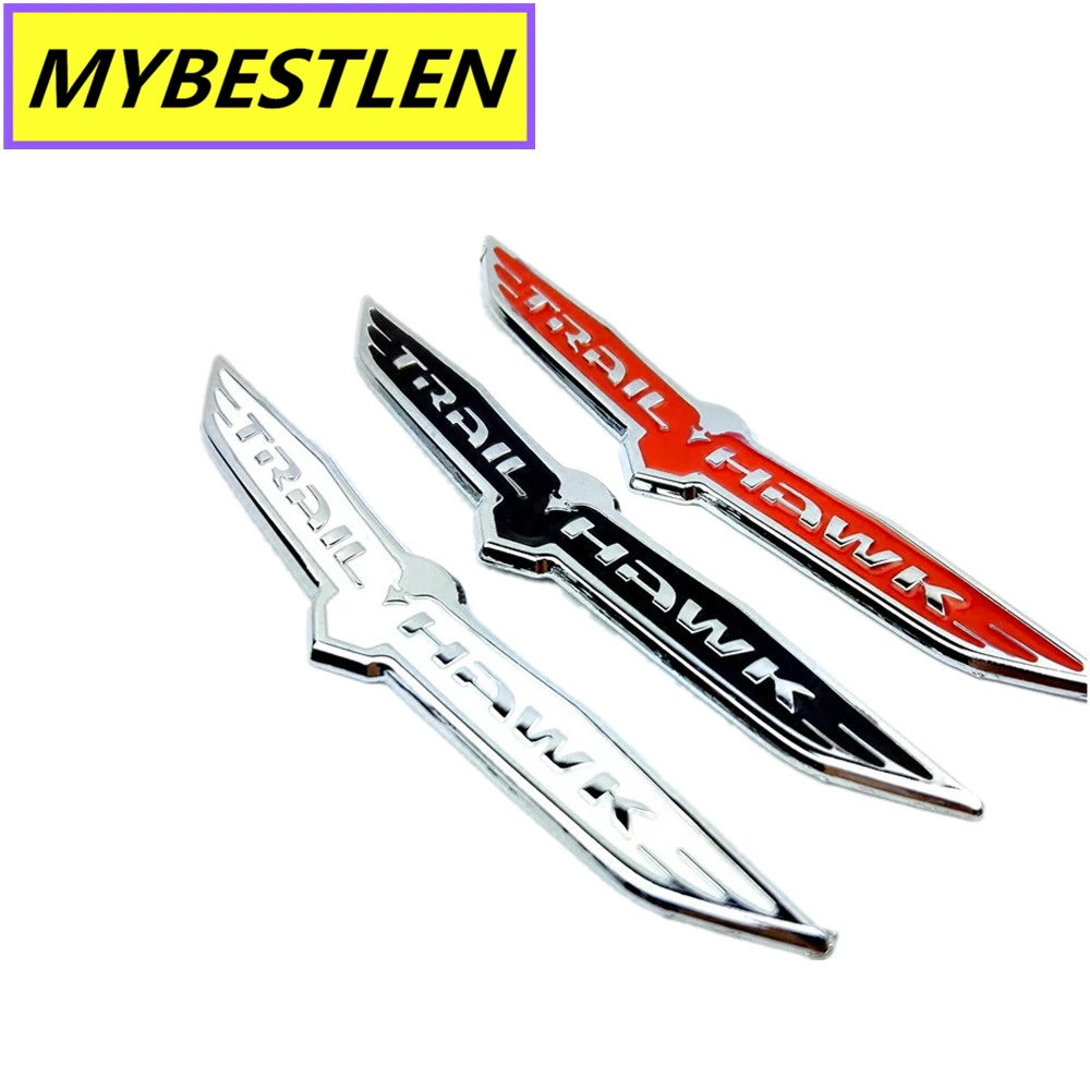 

3D Metal Rear Trunk Lid Sticker Trailhawk Trail Hawk Logo Badge Emblem Car Styling For JEEP CHEROKEE Nameplate