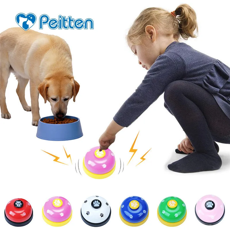 

Stainless steel New Arrival plastic Pet Training Dogs Bell Metal bell Creative Painting Call Bell for pet dog Pet toysTraining