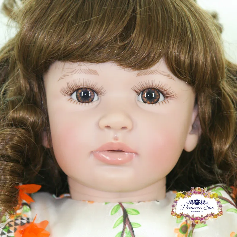 Силиконовые Reborn Baby Doll игрушки 60 см принцессы для малышей как живой Bebe девочек
