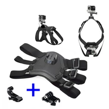 Dog Harness Chest Strap Belt +Mount +J Hook action camera accessories fit for Xiaomi Yi GoPro Hero 4 3+ 3 SJ cams free shipping