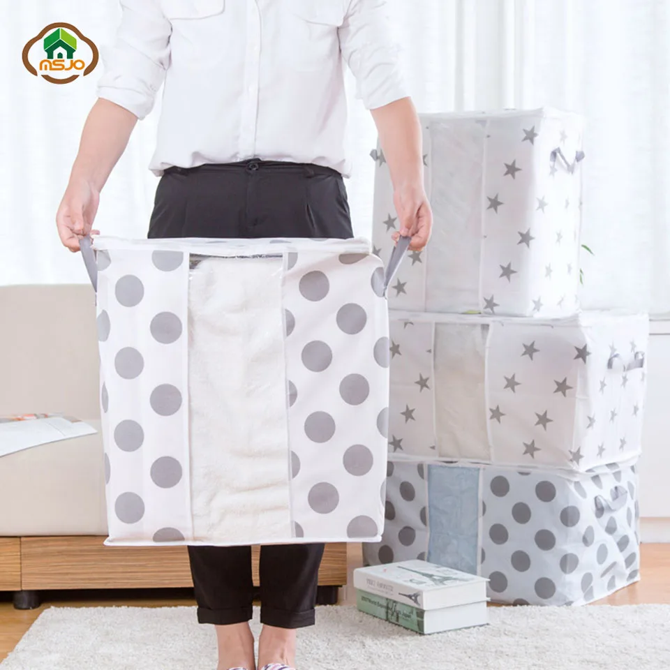 Msjo Bedding Storage Bags Organizer Foldable Clothing Closet Organizer