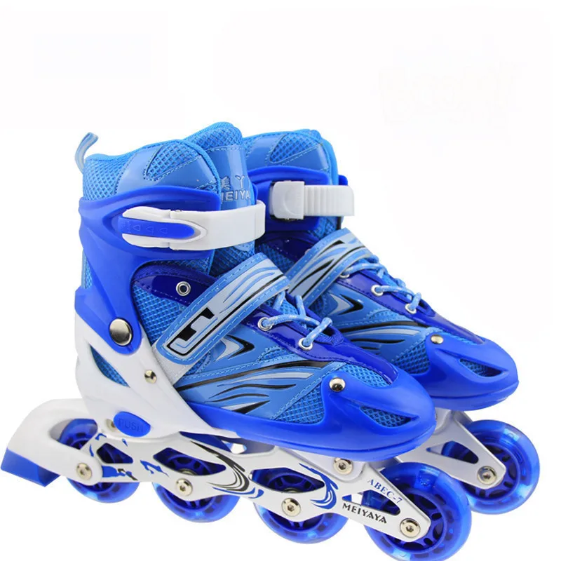 الأطفال مضمنة الأسطوانة التزلج على الجليد سباق التعرج الشارع فرشاة التزلج بو عجلة Patines للجنسين قابل للتعديل رياضية مع بكرات IA100