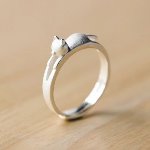 Ajustable Cat lindo oreja y Pies Anillo X 1-Moderno Simple Joyas Amante de los gatos