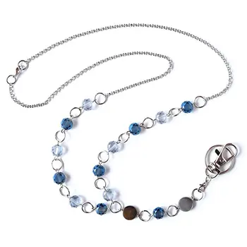 

Fashion Necklace Jewelry Lanyards for Women - Beaded ID Badge Holder - ID Necklace with Convertable ID Hook - Stainless Steel