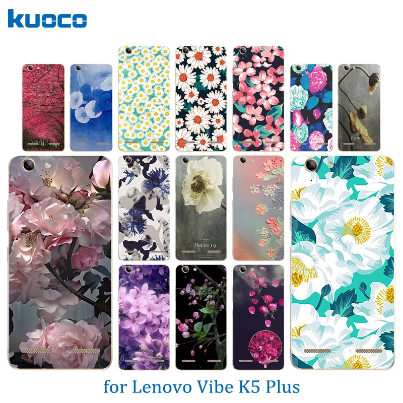 Чехол для телефона Lenovo Vibe K5 Plus Lemon 3 A6020 мягкий силиконовый чехол из ТПУ с цветочным
