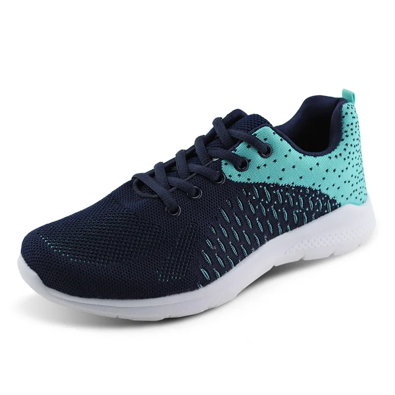 

LILAKTIVE Sneakers Women 2019 New Color Contrast Lace Up Breathable Running Shoes Women Ultralight Athletic Shoes