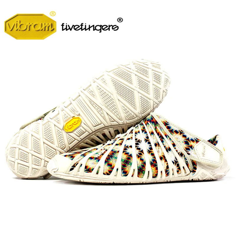 Vibram FUROSHIKI/Женская обувь из эластичной ткани; спортивная обувь для прогулок; супер-светильник; Переносные складывающиеся кроссовки с пятью пальцами для бега - Цвет: 18WAD05Digital Persi