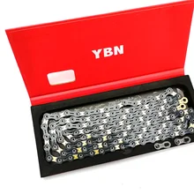 YBN Новые велосипедные цепи сверхлегкие черные/золотые полые 10/11 скоростные цепи MTB цепь для дорожного велосипеда для Sram Campagnolo sylen