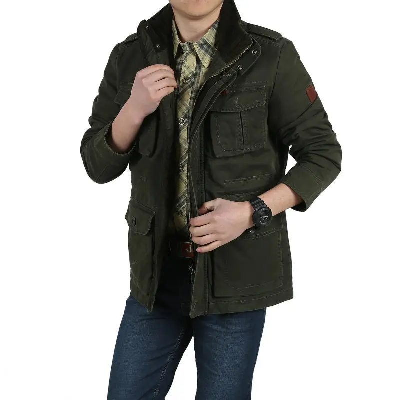 AFS джип размера плюс 7XL 8XL свободные армейские военные куртки мужские хлопковые Теплые осенние зимние мужские куртки hombre Jaqueta masculina