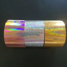 

1 Roll 4cm*120M Holographic Gold Silver Rose Gold Nail Foil Starry Transfer Sticker Manicure Nail Art Decal Nail Foil Rolls*3col