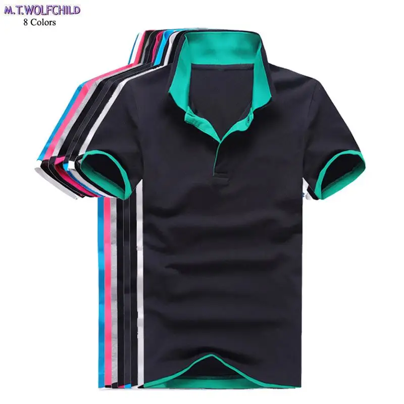 

Good quality Mens summer New short sleeve polos shirts casual mens Double-collar cotton polos shirts fashion mens slim tops