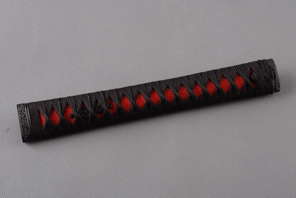 Деликатные аксессуары для мечей ручка Tsuka японской катаны с черным шелком Ito