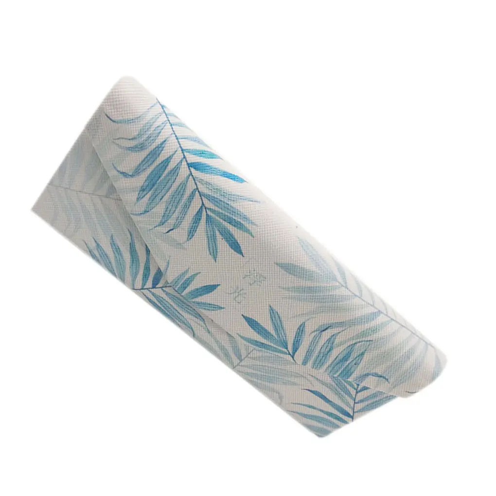 

Women Magnet Closure Simple Leaf Pattern Box Foldable Eyeglass Case Hard Shell Sunglasses Case Holder