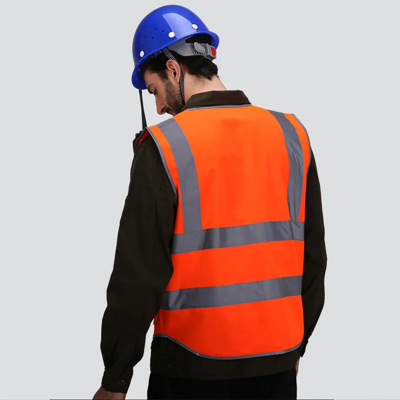 Reflective Vest Safety Vest High Visibility Vest High Visibility Workwear Safety Vest Printing Workwear Safety Gilet Security Waistcoats with Reflector Stripes