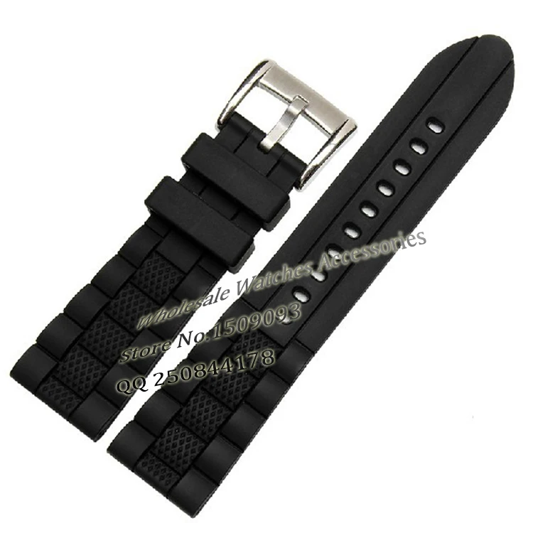 23mm watchband Silicone Rubber Watch Strap Band Soft Comfortable and