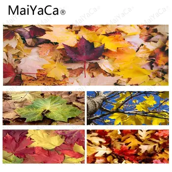 

MaiYaCa My Favorite Autumn Maple Fallen DIY Design Pattern Game Lockedge mousepad Size for 30x80cm 30x90cm Rectangle Mousemats