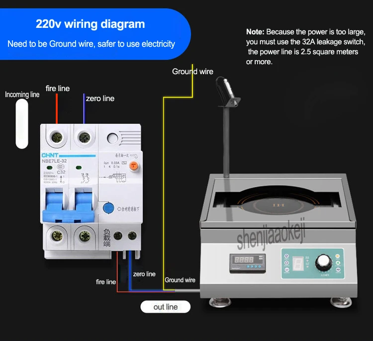 Рабочий стол для производства индукционная плита Электромагнит teppanyaki синхронизации постоянной температура индукции пособия по кулинарии машины 220v3500w 1 шт