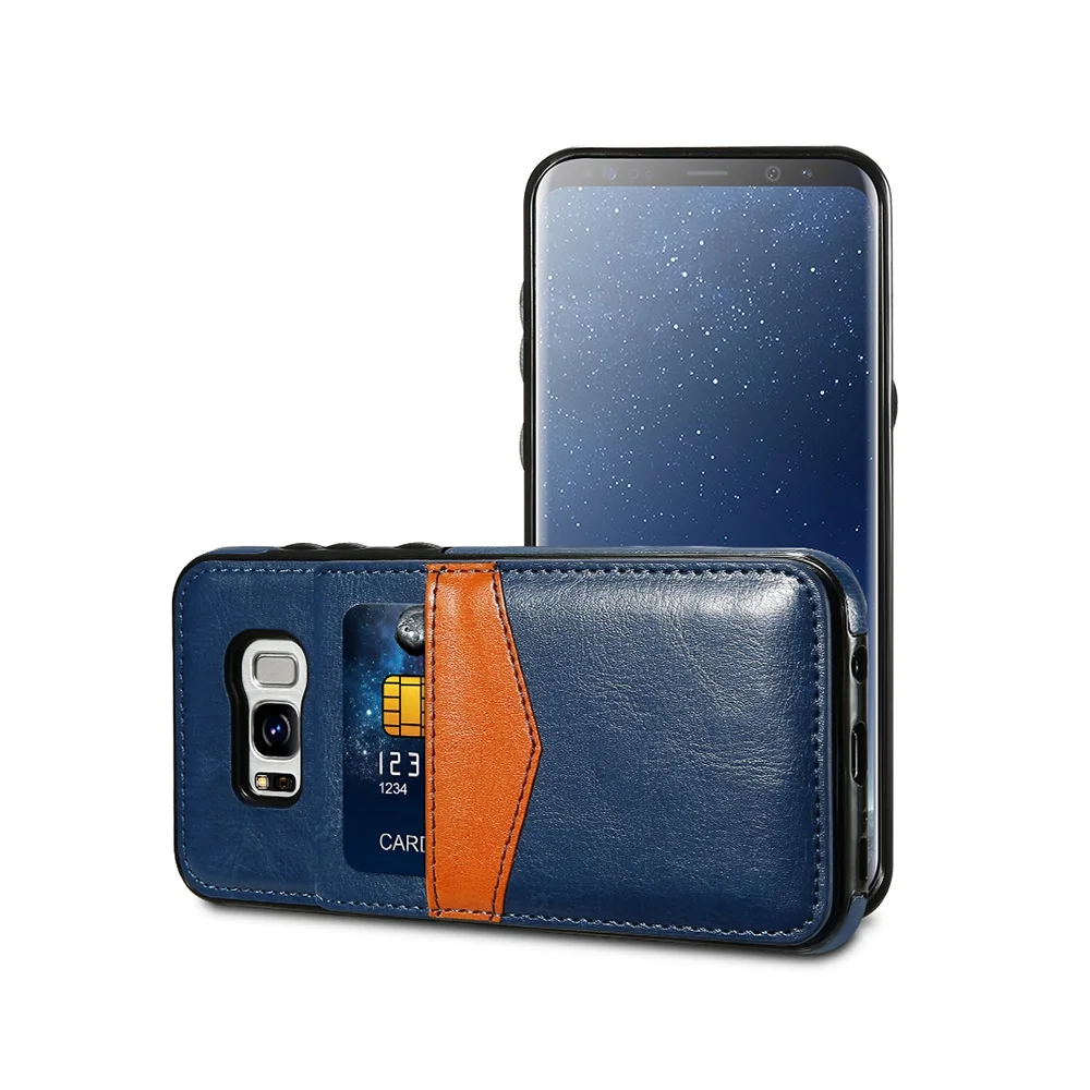 Sexy Kisscase ретро PU кожаный бумажник чехол для Samsung Galaxy S9 S9 Plus S8 S8 Plus Слот для карты плотная назад случаи для Samsung S7 S6 Edge For Samsung S9 S9 Plus S8 S8 Plus S7 S7 Edge S6 S6 Edge - Цвет: Navy Blue