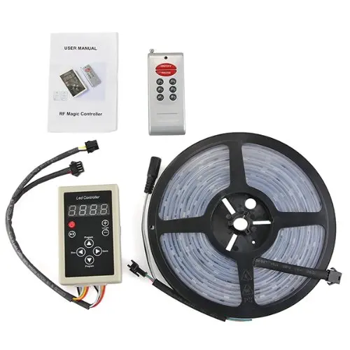 

KSOL 5M 5050SMD RGB LED 6803IC Strip Light Chasing Magic Dream Color Addressable