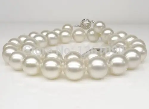 

xd 00477 Noble 11-12mm AAA+ Round Natural White pearl necklace 14K (A0513)