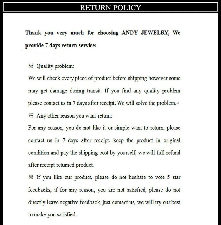 return policy