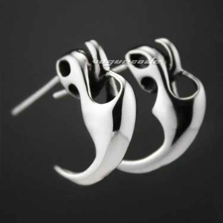 925 Sterling Silver Claw Mens Biker Rocker Earring 8M004(2 Pieces)in