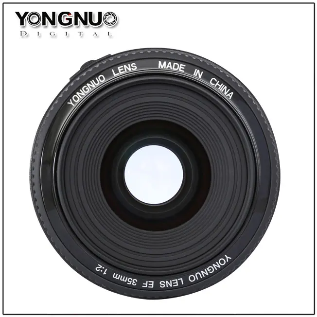 Объектив 35 мм Yongnuo F2.0 фотолинза широкоугольная ручной и фиксированный автофокус