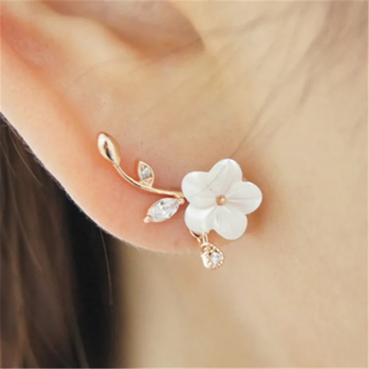 Hot Leaf S Flowers Stud Earrings Fashion Small Fresh Silver Hot Leaf S Flowers Stud Earrings Fashion Small Fresh Silver Needle Hypoallergenic In From Jewelry Accessories On