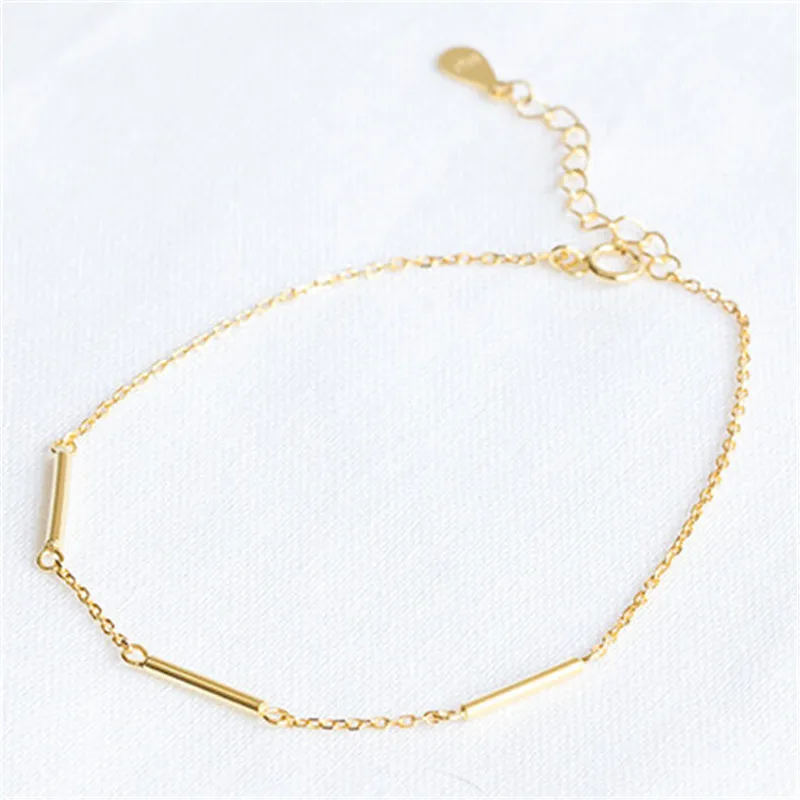 

925 rolo chain strand line ,rhodium and gold plated 3.5cm extension chains bracelet for lovers