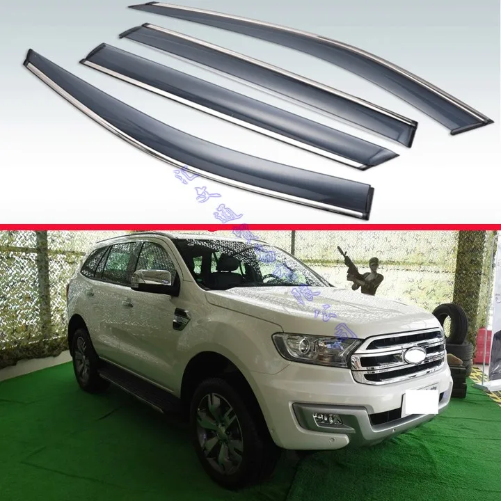 For Ford Everest 2016-2018 Plastic Exterior Visor Vent Shades Window Sun Rain Guard Deflector 4pcs | Автомобили и мотоциклы