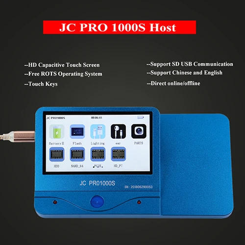 JC Pro1000S NAND считывающий программатор для записи без удаления IC модуль на микросхеме для iPad 4 5 6 iPad Air 1 2 iCloud Инструменты для ремонта - Цвет: JC Pro1000S Host