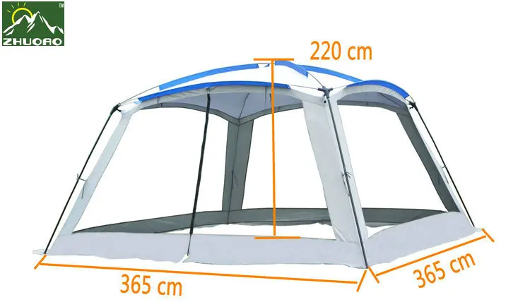 Zhuoao открытый двухэтажный пляж Рыбалка анти-Москитная палатка для кемпинга барбекю Зонт беседка 8 человек 10 человек навес