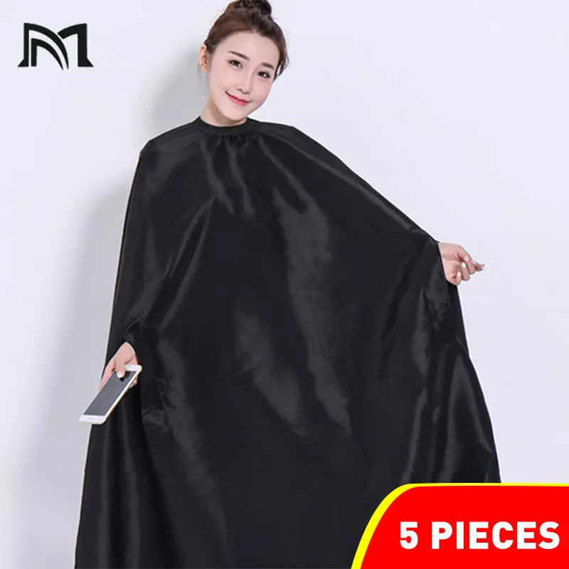 US $108.56 5pcs enior Waterproof Silk Quality Smooth And Non Sticky Hair Easy Cleaning Salon Wrap Aprons Barbers Modeling Auxiliary Tools