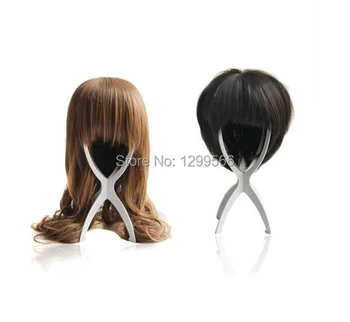 

Free shipping Top Quality Plastic Folding Durable Wig Stand Hat Cap Holder Hair Accessories Tool Portable Wig display stand rack