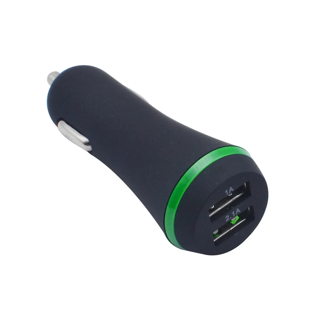 Mini carregador de carro duplo 2 portas usb adaptador para iphone 7 plus 6 5 huawei p10 samsung galaxy s8 s7 celular schwarz 12 v 1.84*0.8